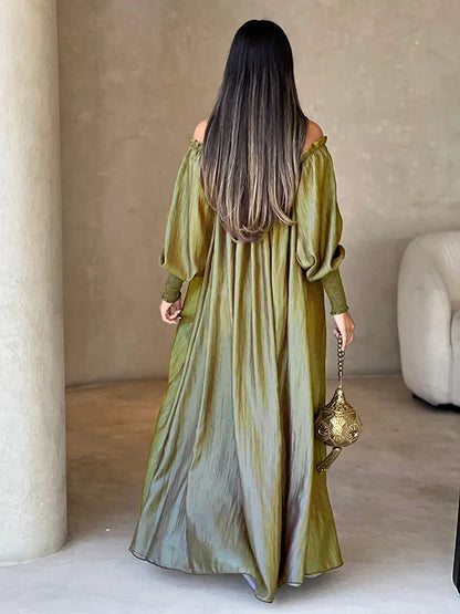 Elegance Veil Off-Shoulder Abaya