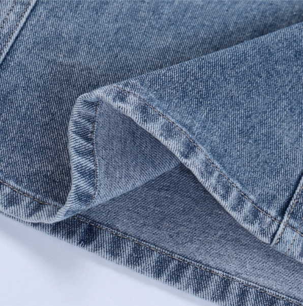 Edgy Split Denim Midi Skirt