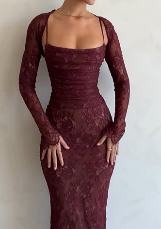 Luciana Lace Ensemble Dress