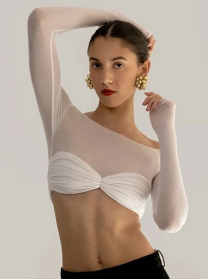 Siren Sheer Strapless Crop