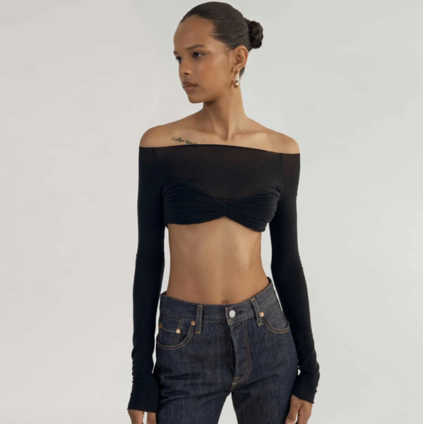 Siren Sheer Strapless Crop