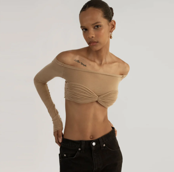 Siren Sheer Strapless Crop