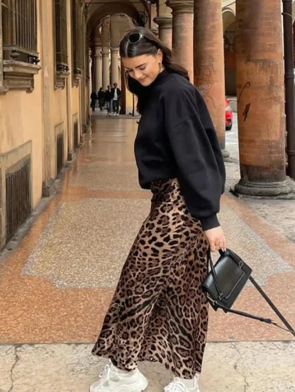 Slay Spot Leopard Print Skirt