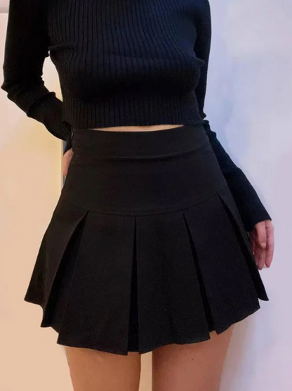 Regent Gray Pleated Mini Skirt