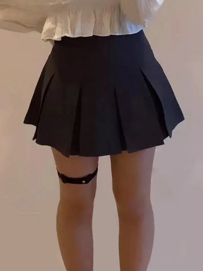 Regent Gray Pleated Mini Skirt