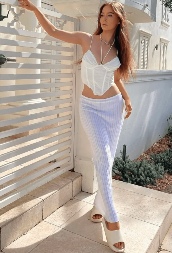 Elysian Sheer Knit Skirt