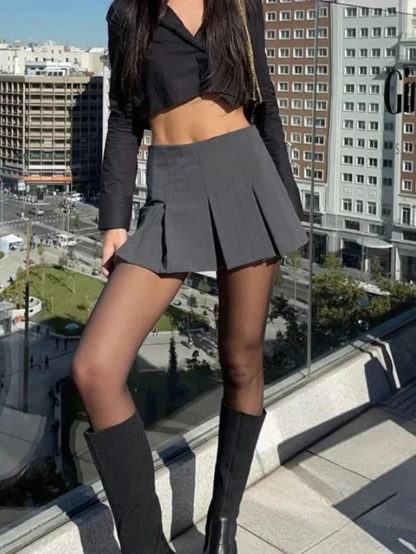 Chic High-Waist Tailored Skorts