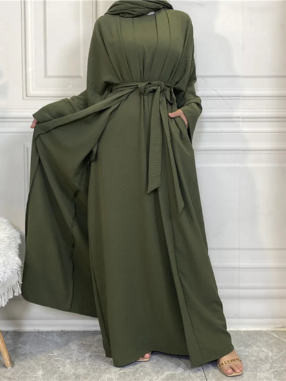 Timeless Simplicity Belted Abaya