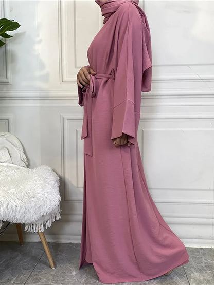Timeless Simplicity Belted Abaya