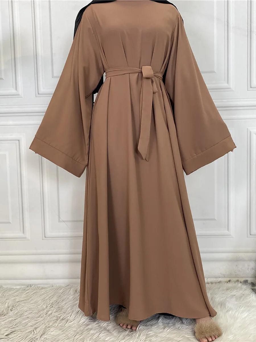 Blush Elegance Belted Maxi Dress