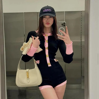 Pink Trim Power Romper